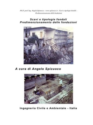 cover image of Scavi e tipologie fondali--Predimensionamento delle fondazioni